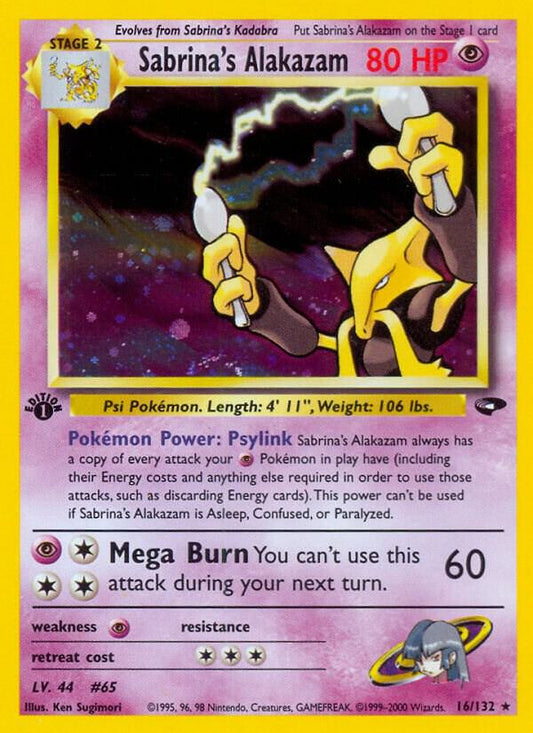 Pokemon  Sabrina's Alakazam 16/132 Gym Challenge