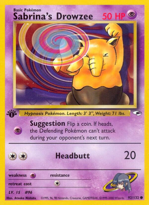 Pokemon Sabrina's Drowzee 92/132 Gym Heroes
