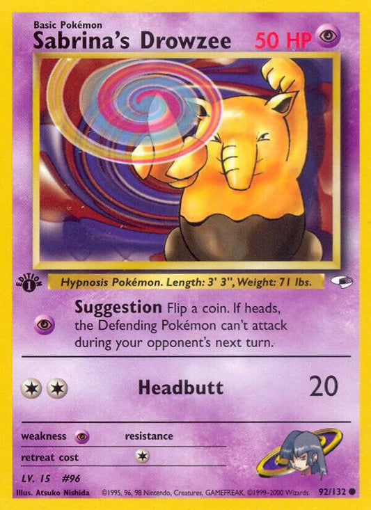 Pokemon Sabrina's Drowzee 92/132 Gym Heroes