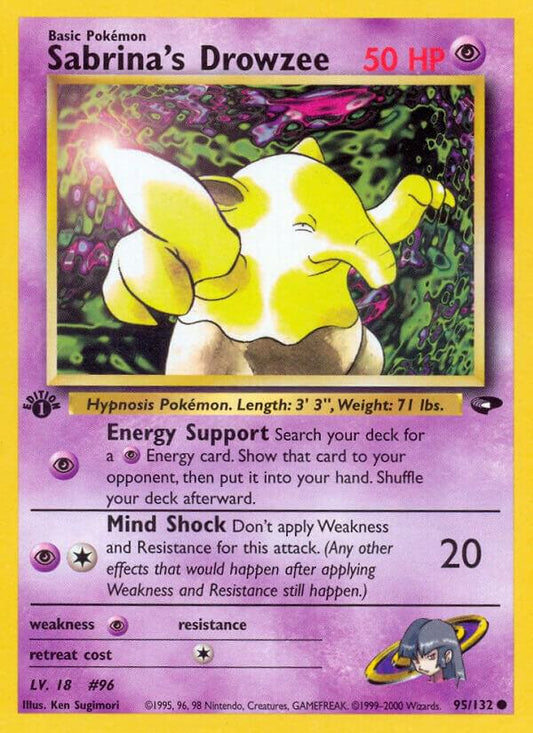 Pokemon  Sabrina's Drowzee 95/132 Gym Challenge
