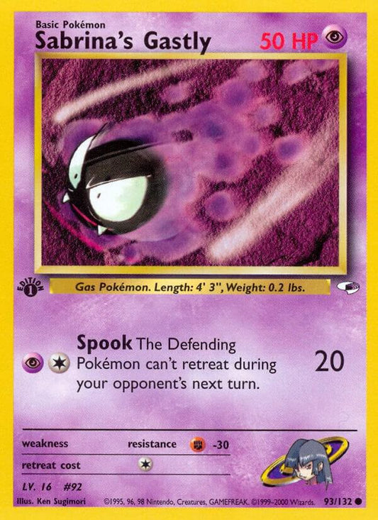Pokemon Sabrina's Gastly 93/132 Gym Heroes