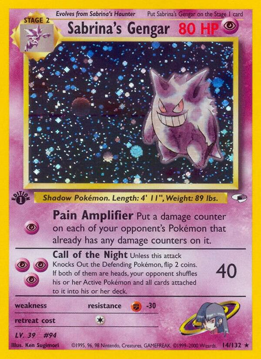 Pokemon Sabrina's Gengar 14/132 Gym Heroes