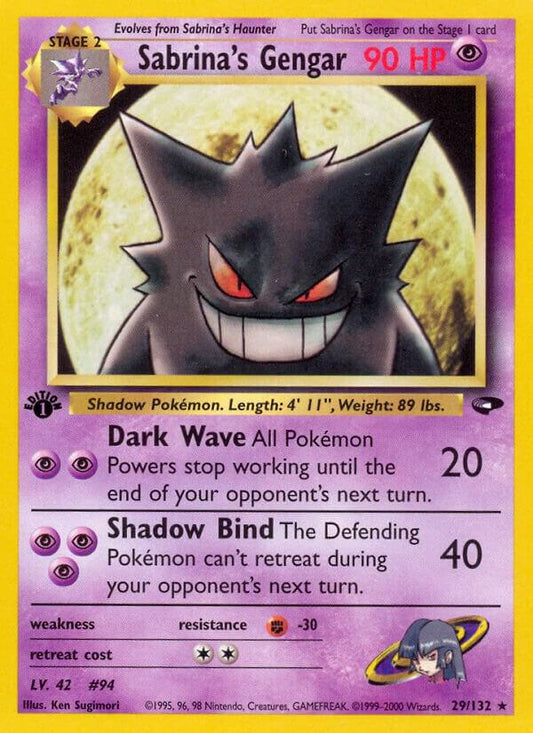 Pokemon  Sabrina's Gengar 29/132 Gym Challenge