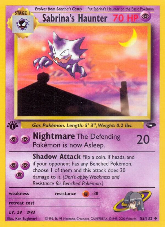 Pokemon  Sabrina's Haunter 55/132 Gym Challenge