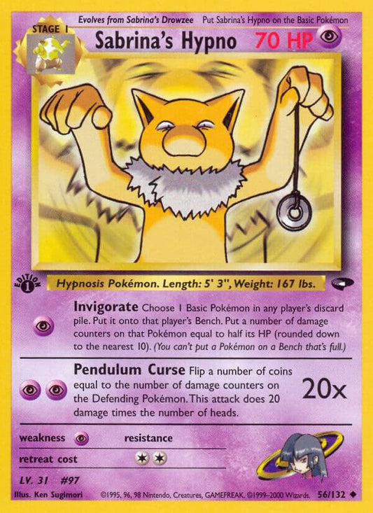 Pokemon  Sabrina's Hypno 56/132 Gym Challenge