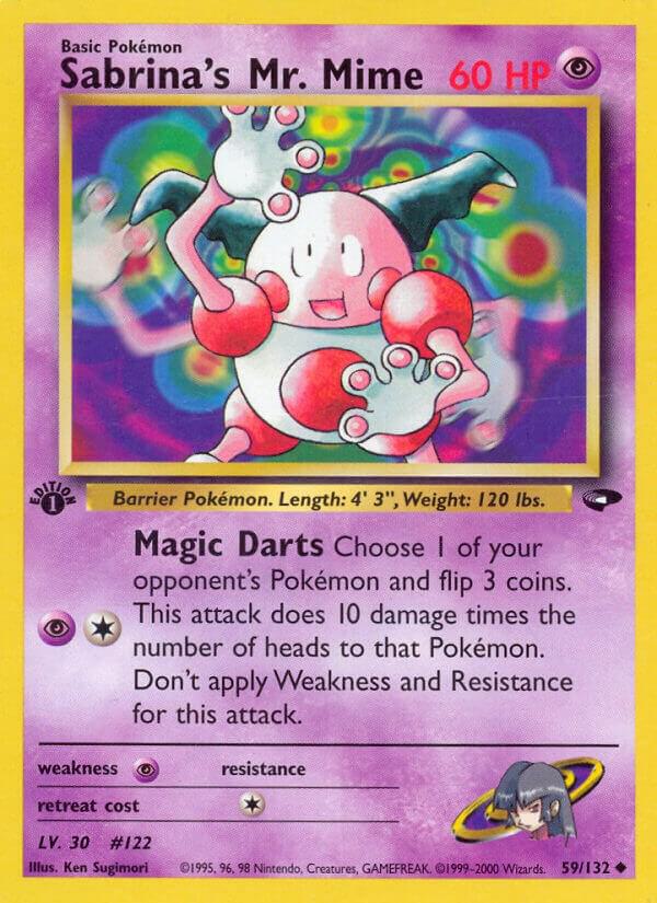 Pokemon  Sabrina's Mr. Mime 59/132 Gym Challenge