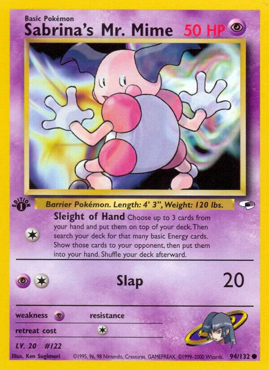 Pokemon Sabrina's Mr. Mime 94/132 Gym Heroes