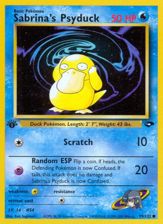 Pokemon  Sabrina's Psyduck 99/132 Gym Challenge
