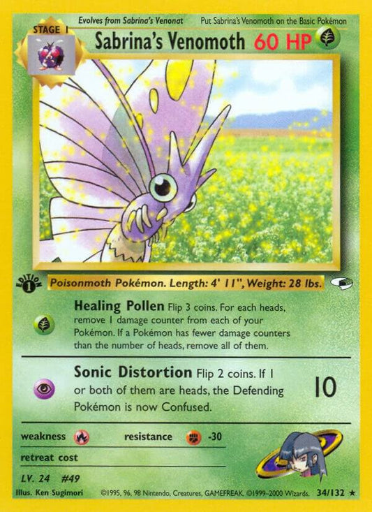 Pokemon Sabrina's Venomoth 34/132 Gym Heroes