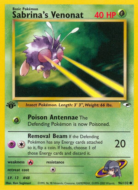 Pokemon Sabrina's Venonat 96/132 Gym Heroes