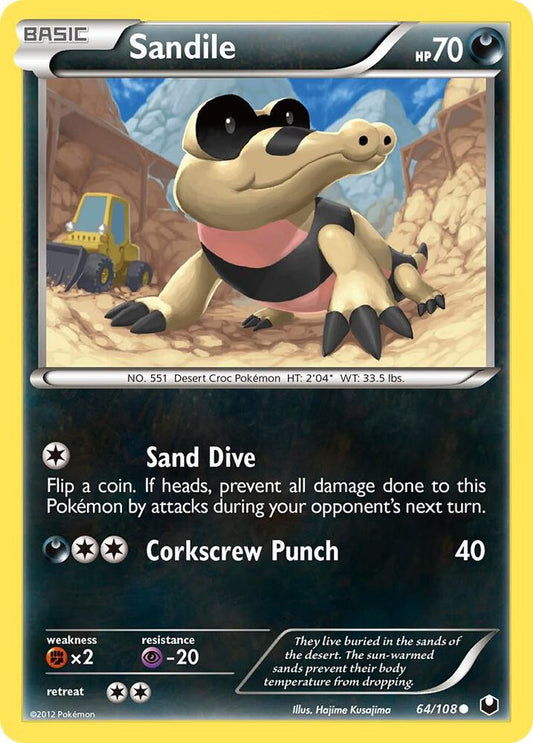 Pokemon Sandile 64/108 Dark Explorers