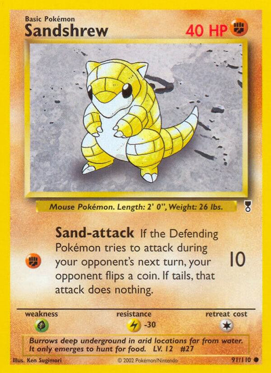 Pokemon Sandshrew 91/110 Legendary Collection