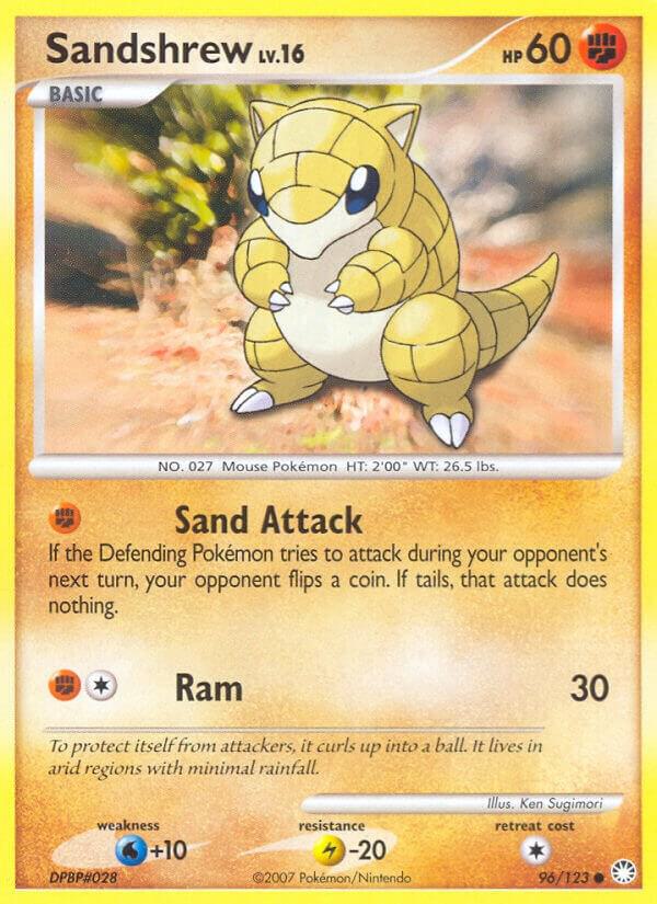 Pokemon Sandshrew 96/123 Mysterious Treasures
