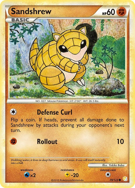 Pokemon Sandshrew 79/123 HeartGold & SoulSilver