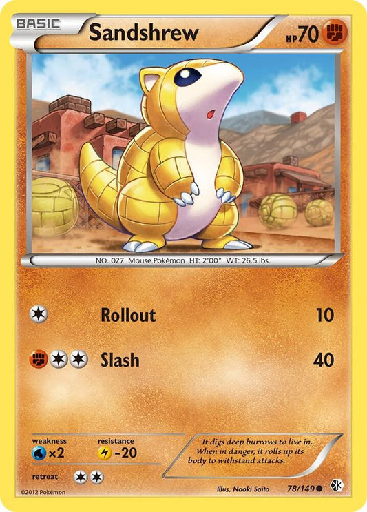 Pokemon Sandshrew 78/149 Boundaries Crossed