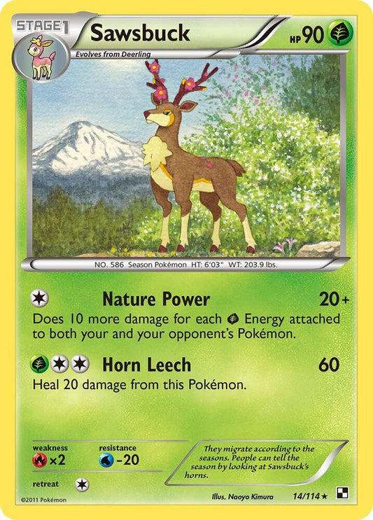 Pokemon Sawsbuck 14/114 Black & White