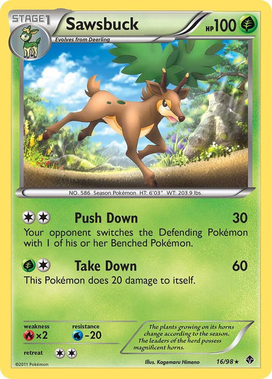 Pokemon Sawsbuck 16/98 Emerging Powers