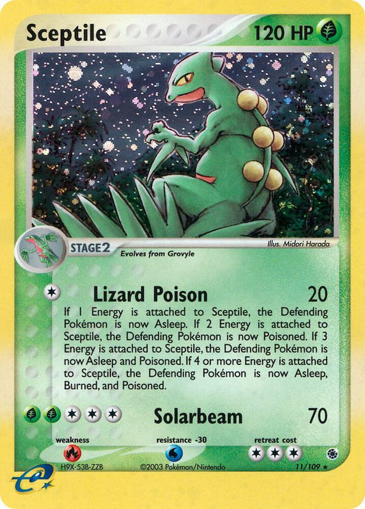 Pokemon Sceptile 11/109 EX Ruby & Sapphire