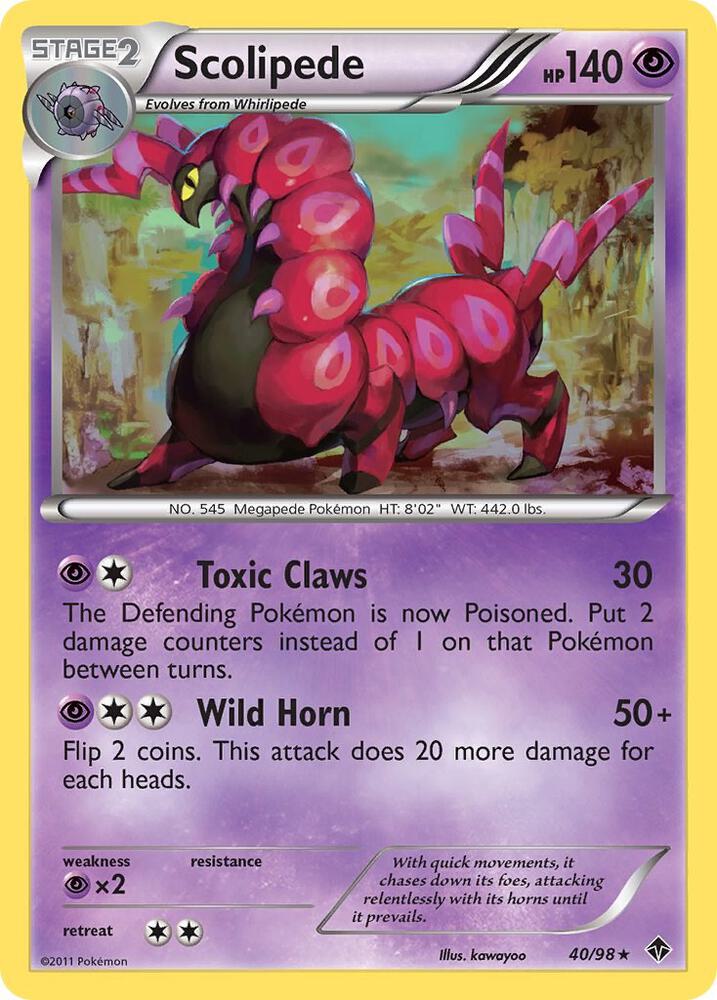 Pokemon Scolipede 40/98 Emerging Powers