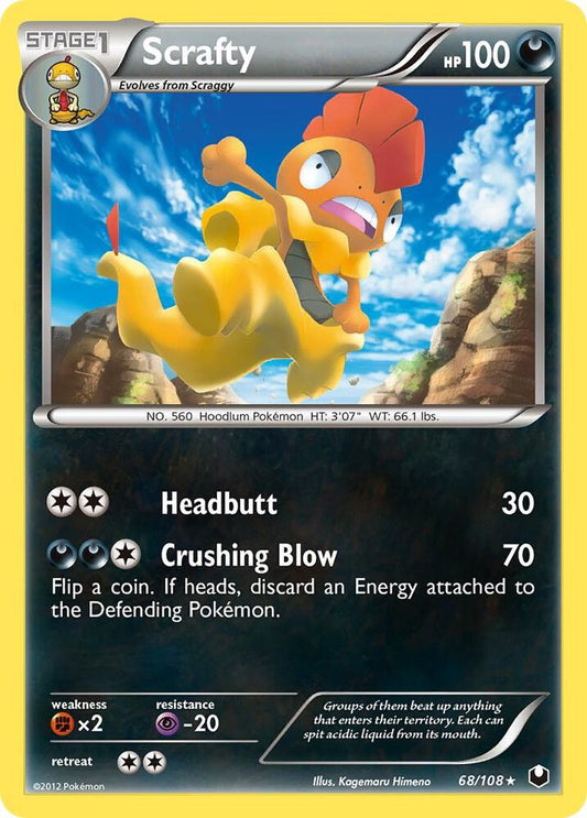 Pokemon Scrafty 68/108 Dark Explorers