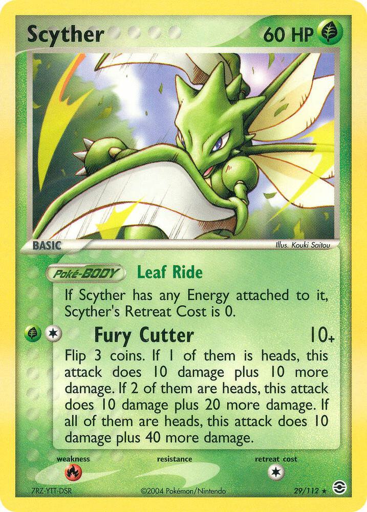 Pokemon Scyther 29/112 FireRed & LeafGreen