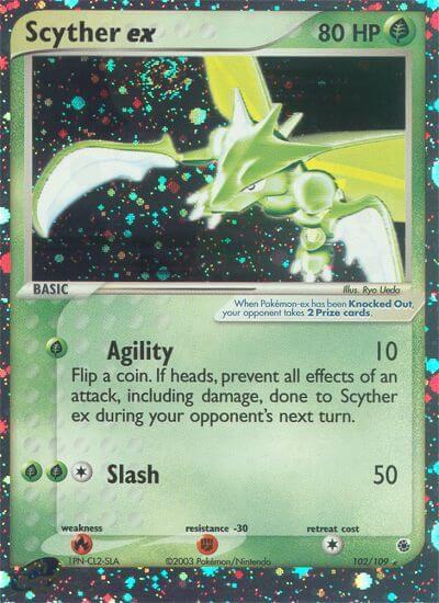 Pokemon Scyther ex 102/109 EX Ruby & Sapphire