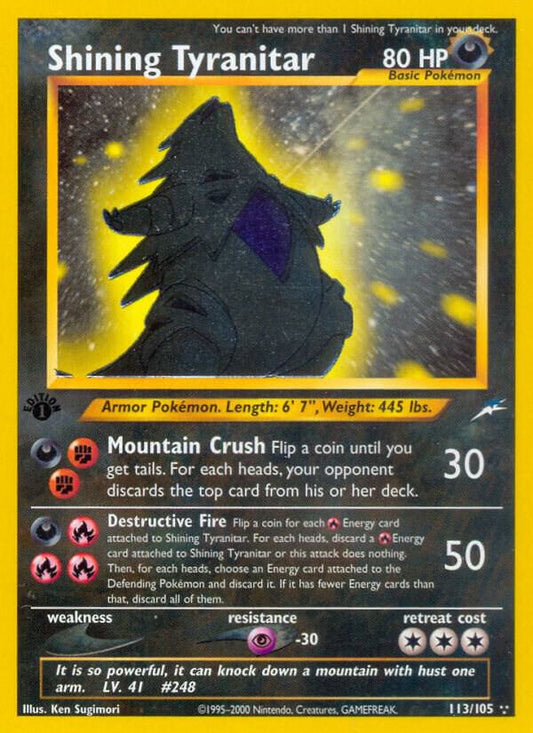 Pokemon Shining Tyranitar 113/113 Neo Destiny