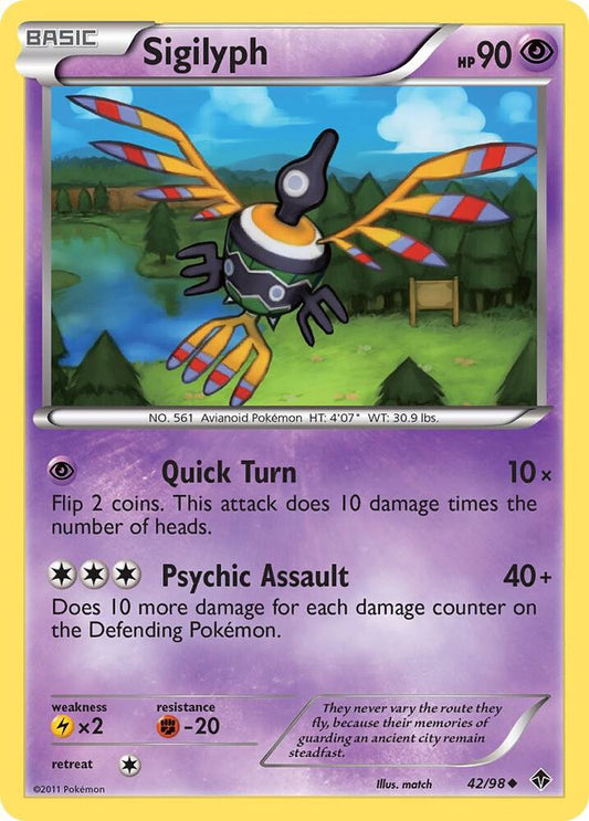 Pokemon Sigilyph 42/98 Emerging Powers