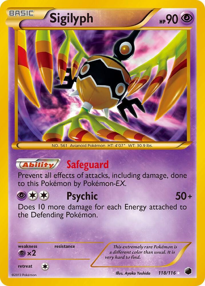 Pokemon Sigilyph 118/116 Plasma Freeze