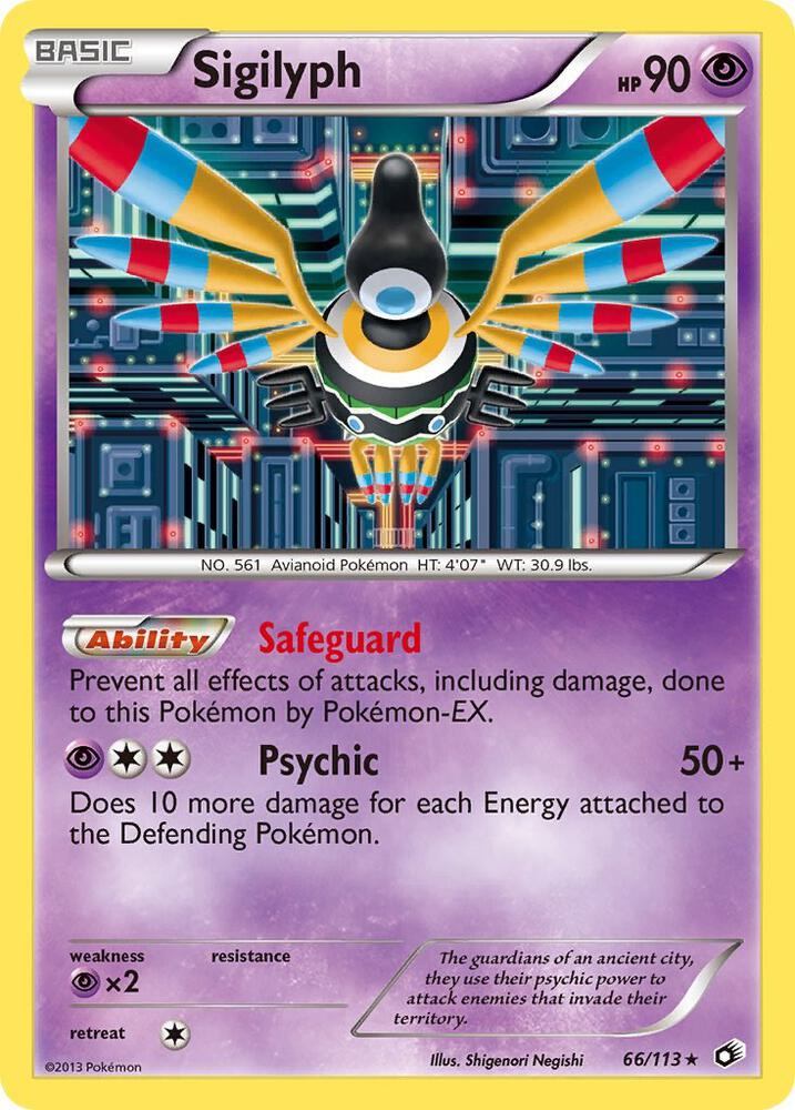 Pokemon Sigilyph 66/113 Legendary Treasures