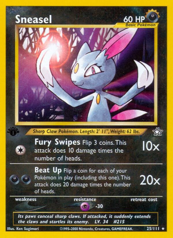 Pokemon Sneasel # 25 Neo Genesis