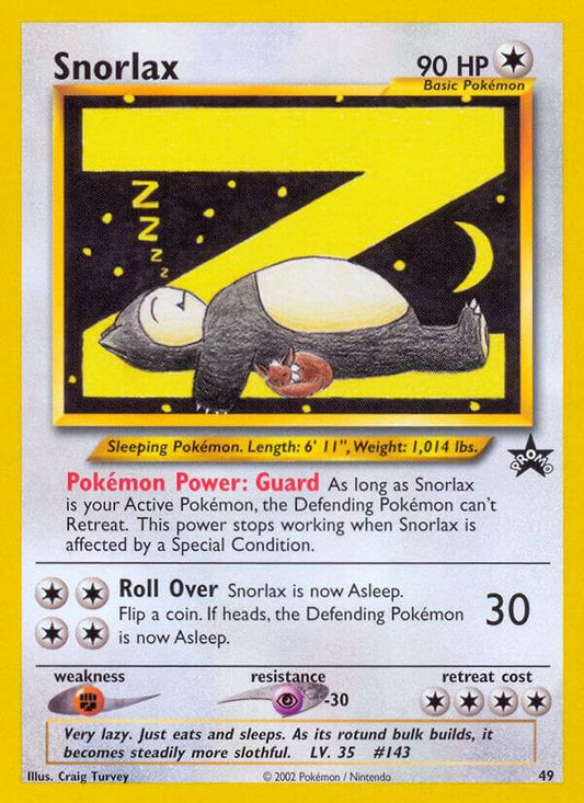 Pokemon Snorlax #49 WOTC Promo