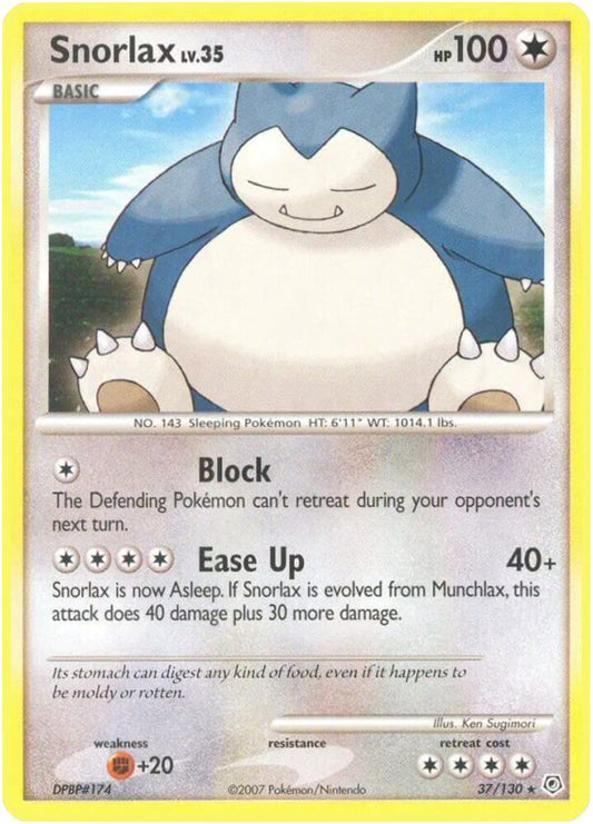 Pokemon Snorlax 37/130 Diamond & Pearl