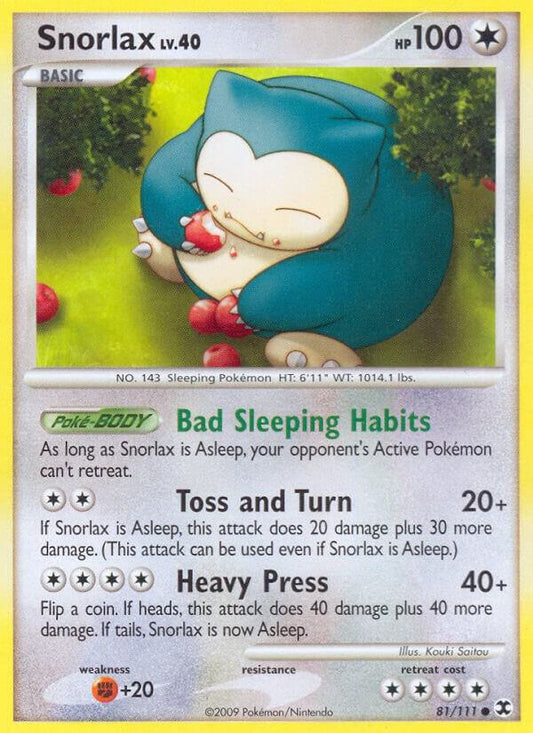 Pokemon Snorlax 81/111 Rising Rivals