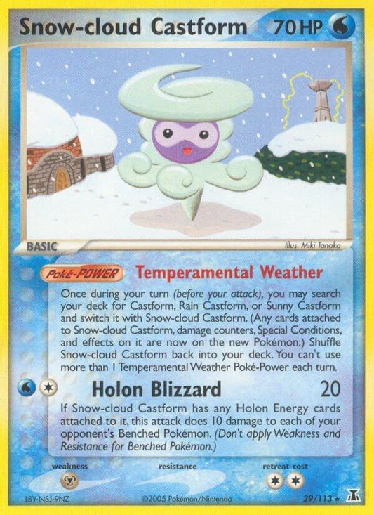 Pokemon Snow-cloud Castform 29/113 Delta Species