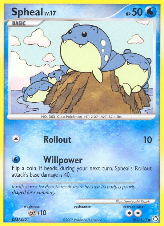 Pokemon Spheal 102/123 Mysterious Treasures