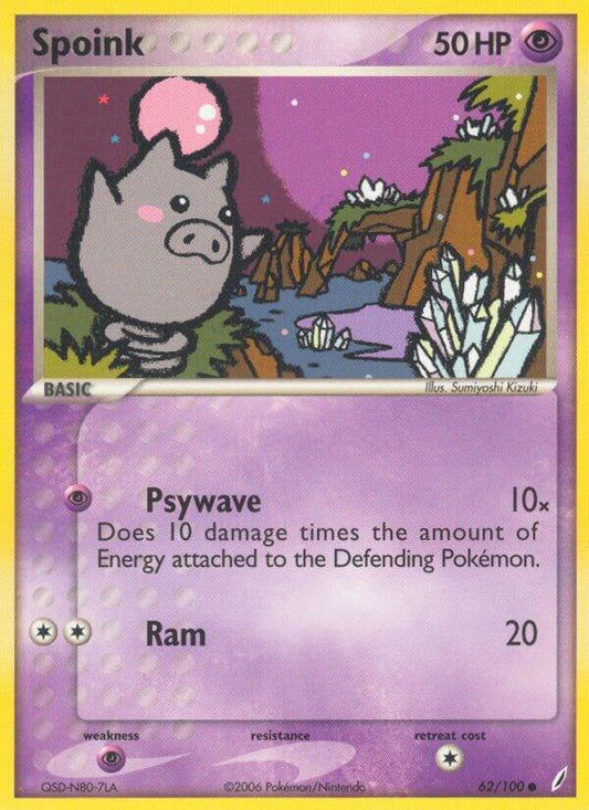 Pokemon Spoink 62/100 Crystal Guardians