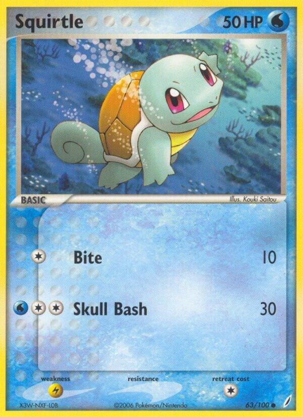 Pokemon Squirtle 63/100 Crystal Guardians