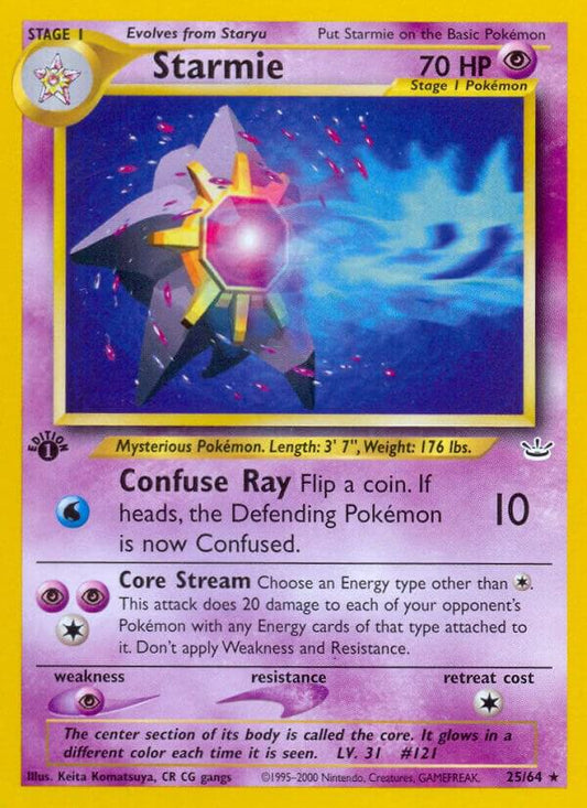 Pokemon Starmie 25/64 Neo Revelation