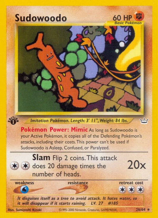 Pokemon Sudowoodo 26/64 Neo Revelation