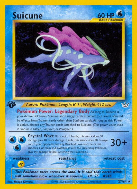 Pokemon Suicune 27/64 Neo Revelation