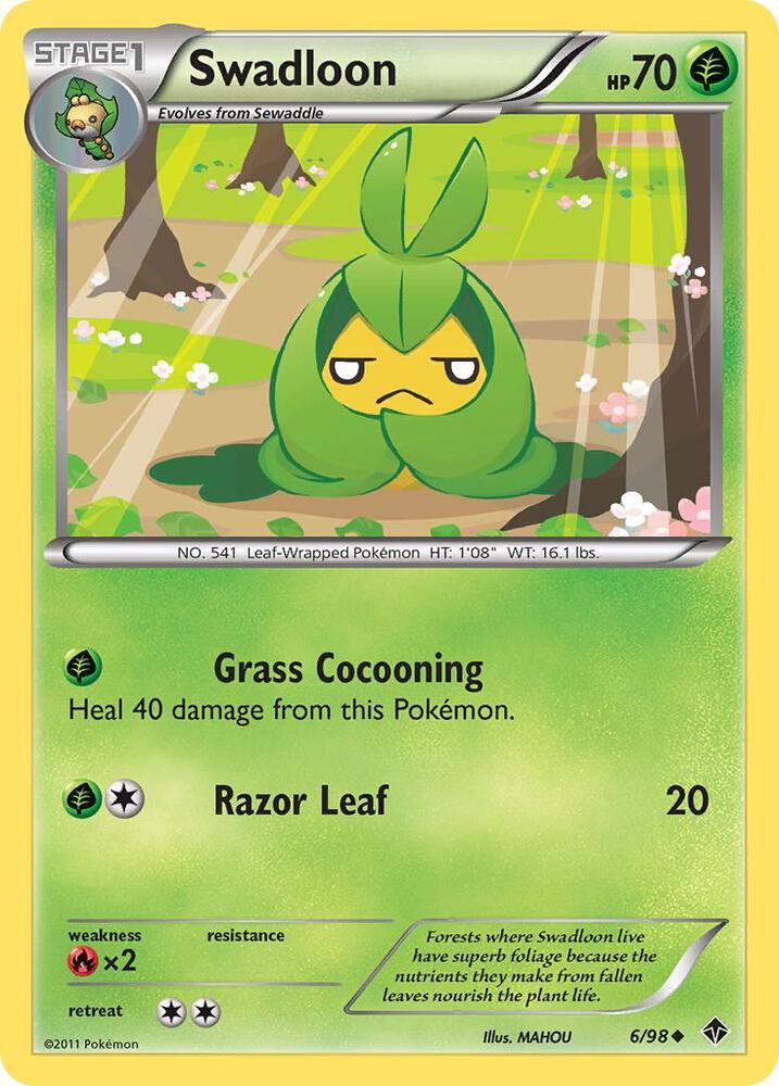 Pokemon Swadloon 6/98 Emerging Powers