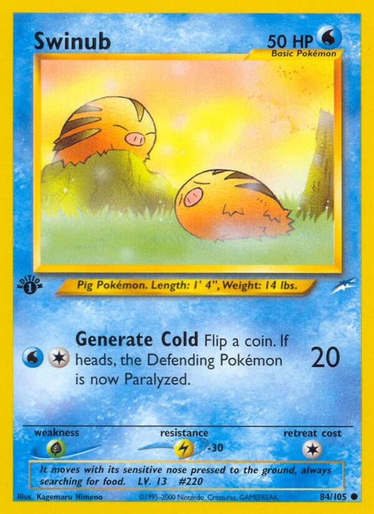 Pokemon Swinub 84/105 Neo Destiny