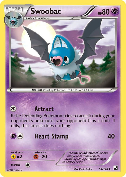 Pokemon Swoobat 51/114 Black & White