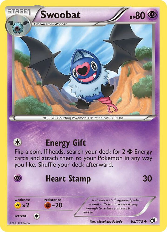 Pokemon Swoobat 65/113 Legendary Treasures