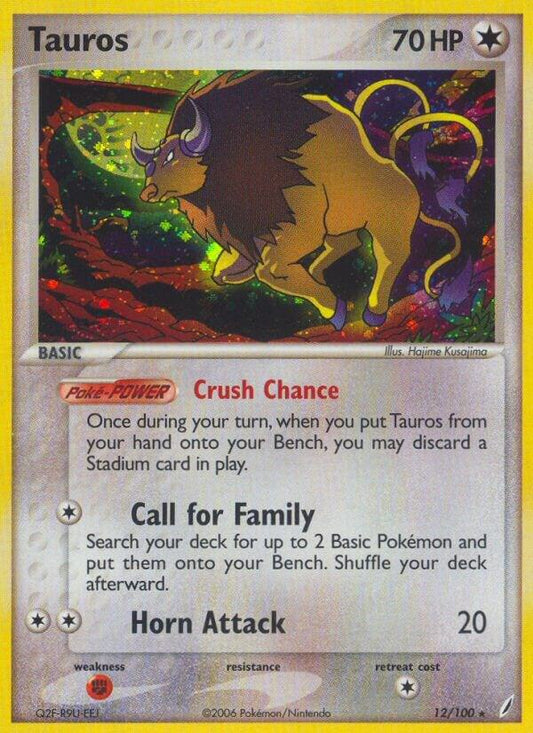 Pokemon Tauros 12/100 Crystal Guardians