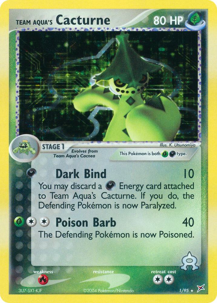 Pokemon Team Aqua's Cacturne 1/95 Team Magma vs Team Aqua