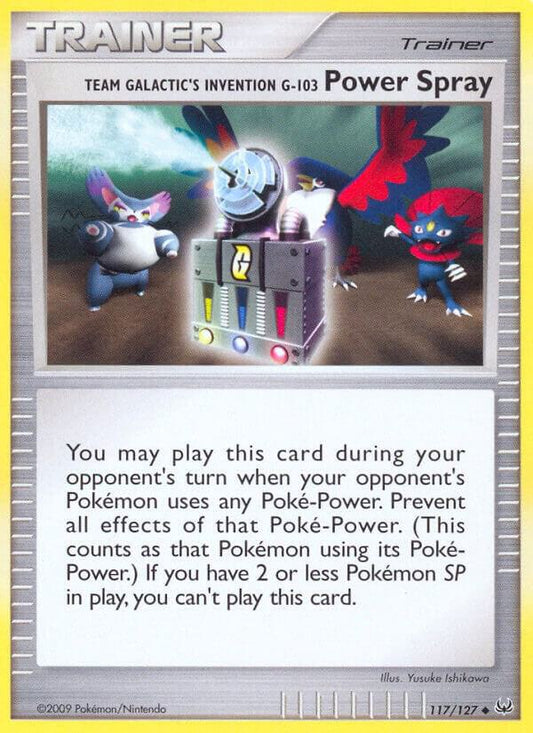 Pokemon Team Galactic's Invention G-103 Power Spray 117/127 Platinum