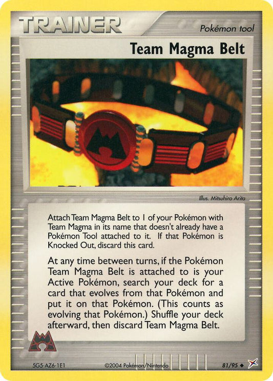 Pokemon Team Magma Belt 81/95 Team Magma vs Team Aqua