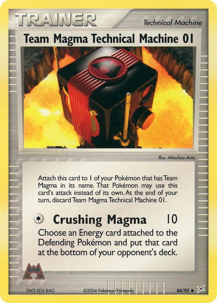 Pokemon Team Magma Technical Machine 01 84/95 Team Magma vs Team Aqua